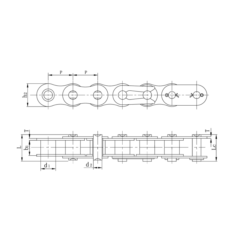 Catene a rulli di serie per carichi pesanti