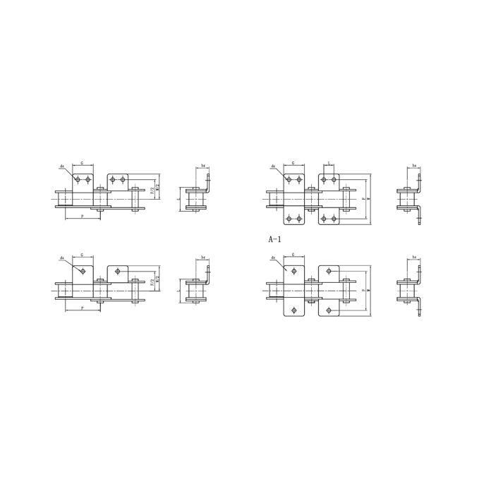 Accessori per catene di trasporto a doppio passo