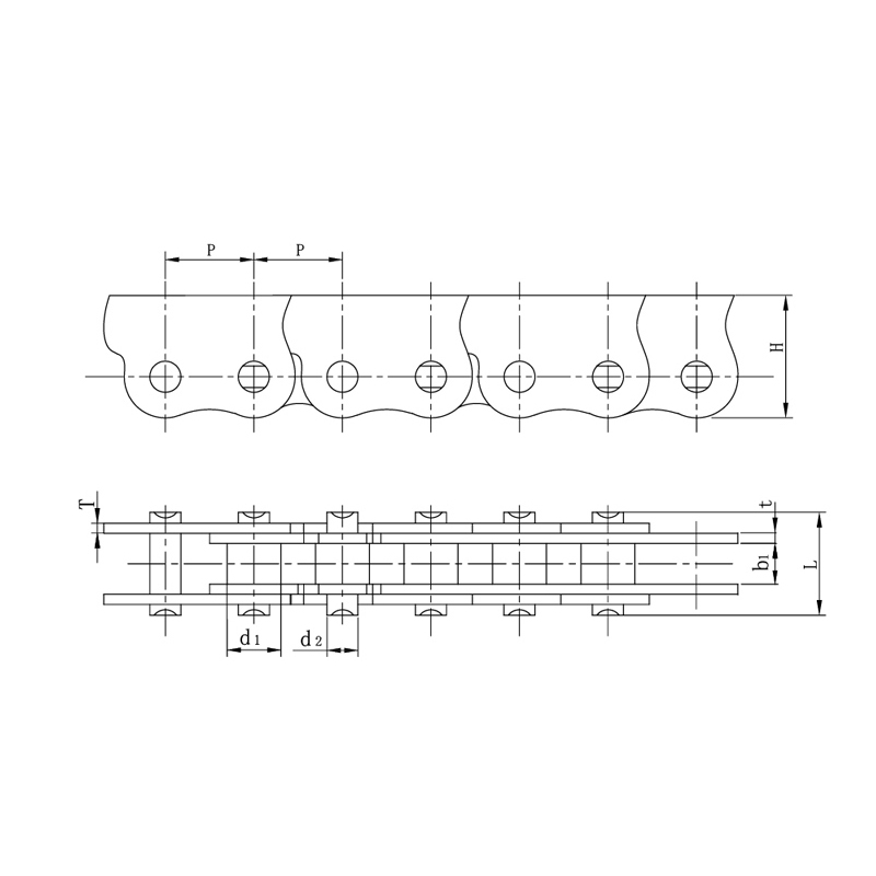 Catene anti-incurvamento anti-invecchiamento di pregevole fattura per porte e finestre automatiche