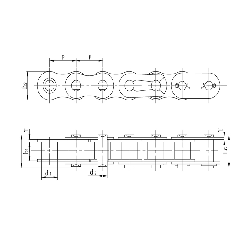 Catene per motociclette resistenti e resistenti in acciaio legato di alta qualità