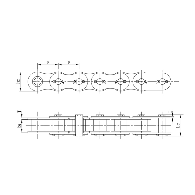 Catene a rulli di tipo a coppiglia della serie per carichi pesanti